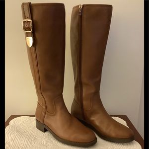Coach Easton Tall Boots in Cognac Leather 6